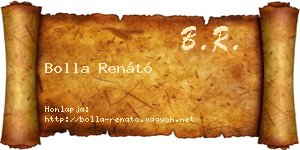 Bolla Renátó névjegykártya